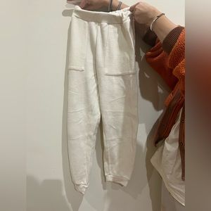Zara white sweatpants